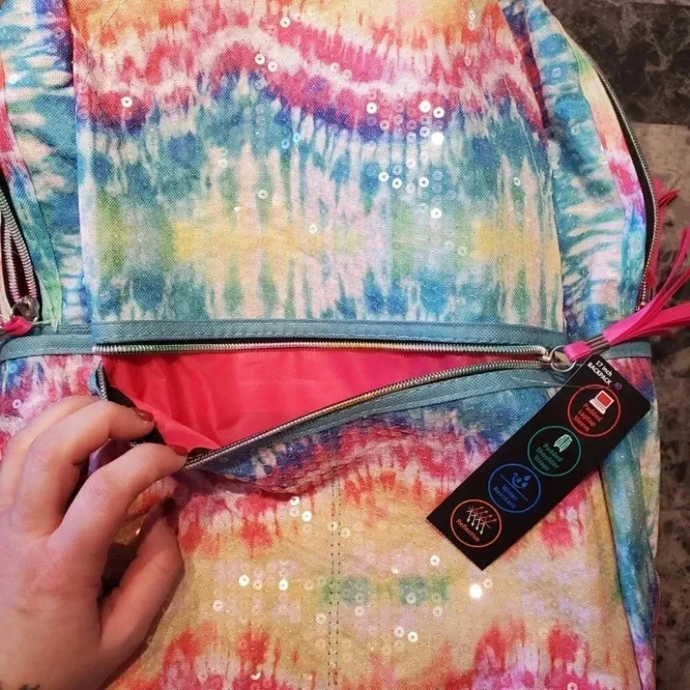 NWT Wonder Nation Girl Tie Dye Sequin Backpack
